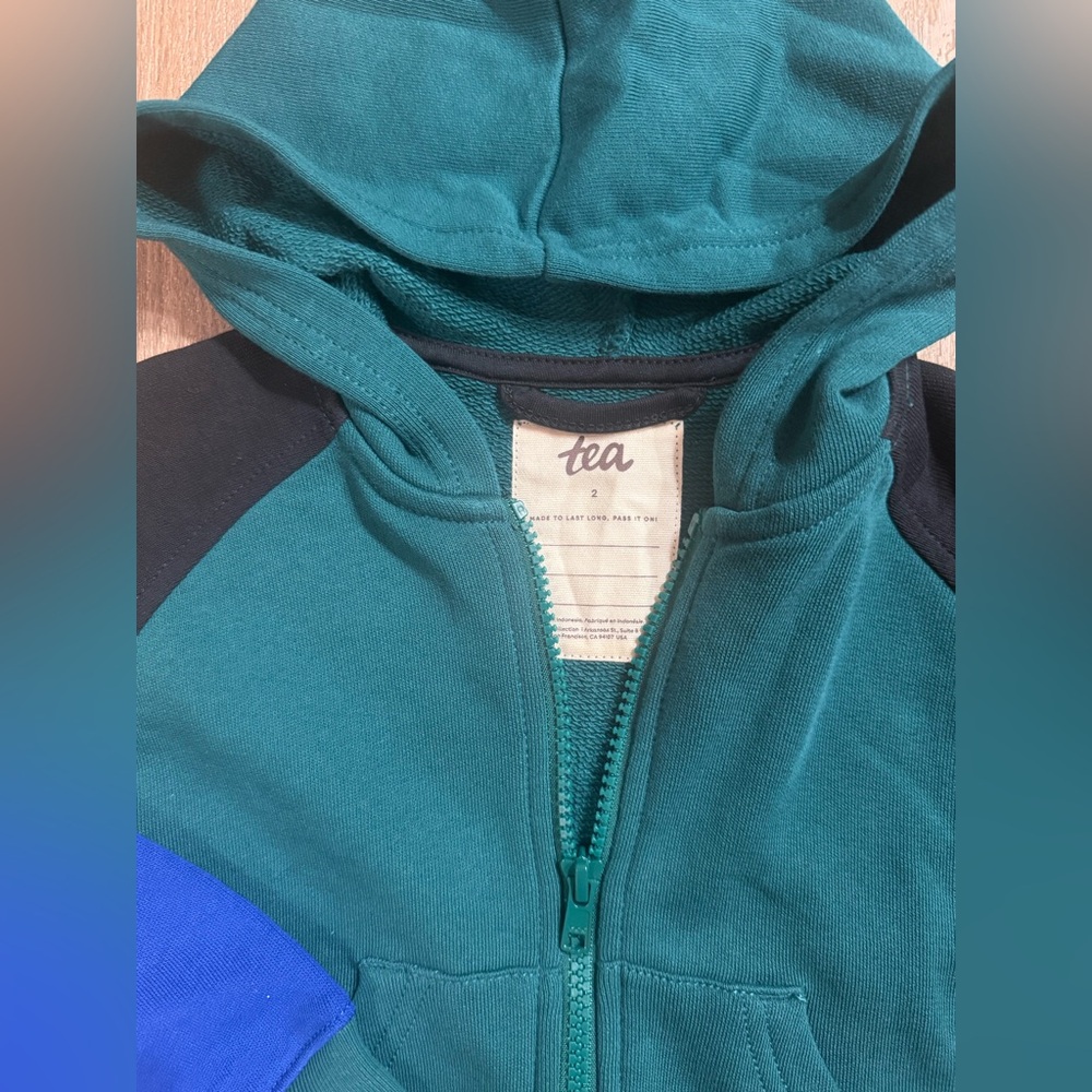 Tea Collection Colorblock Hoodie NWT - Picture 3 of 10